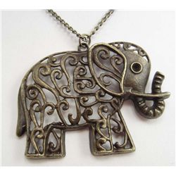 13522 - LARGE ORNATE ELEPHANT NECKLACE