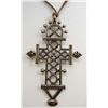Image 1 : 13506 - LARGE CROSS NECKLACE W/ LEATHER NECK STRAP