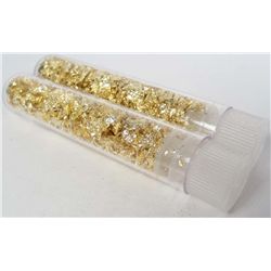 12575 -  LOT OF 2 VIALS OF GOLD FLAKES