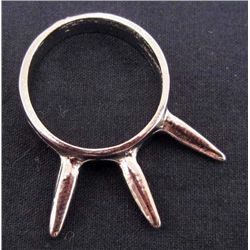 13466 - SILVER PUNK RIVET RING