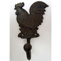 13292 - CAST IRON ROOSTER HOOK