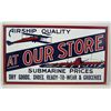 Image 1 : 13207 - AIRSHIP QUALITY DRY GOOD PORCELAIN ADVERTISING SIGN