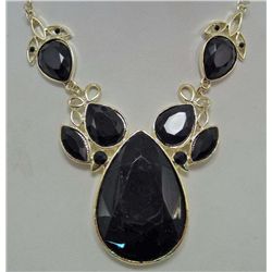 13124 - GORGEOUS BLACK BIB NECKLACE