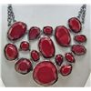 Image 1 : 13118 - GORGEOUS RED BIB NECKLACE
