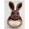 Image 1 : 13462 - ENAMEL & RHINESTONE RABBIT RING