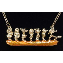 13231 - GOLD PLATED SEVEN DWARFS NECKLACE