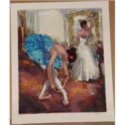 Hedva Ferenci, Blue Dancer, Signed Serigraph