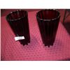 Image 1 : PAIR OF VINTAGE ANCHOR HOCKING ROYAL RUBY VASES