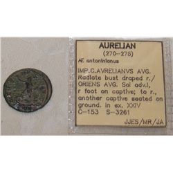 EXTREMEMLY RARE RARE ANCIENT COIN AURELIAN (270-275) AE ANTONINIANUS   IMP. C AVRELIANVS