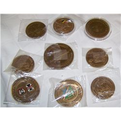 (9X$) MILITARY TRIBUTE COMMEMORATIVE MEDALS, VARIOUS BATTALIONS