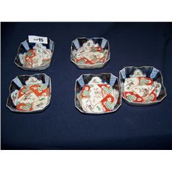 LOT OF FIVE IMARI BOWLS