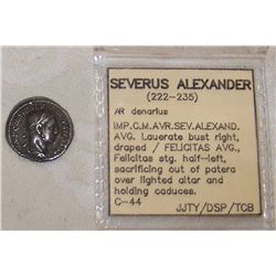 VERY RARE ANCIENT COIN "SEVERUS ALEXANDER (222-235) AR DENARIUS