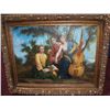 Image 2 : BOCELL SIGNED ANTIQUE STYLE OIL ON CANVAS FRAMED PAINTING. "THE THREE GRACES" 42T X 52W