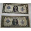 Image 1 : (2X$) U.S LARGE $1 SILVER CERTIFICATES SERIES 1923 "LAST OF THE LARGE BILLS"