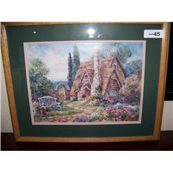 THOMAS KINKADE STYLE FRAMED FINE ART PRINT