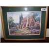 Image 1 : THOMAS KINKADE STYLE FRAMED FINE ART PRINT