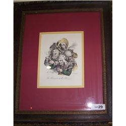 ORIGINAL ANTIQUE FRENCH LITHOGRAPH, L. BOITTY "LES FUMEURS ET LES PRISEURS"