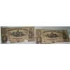 Image 1 : (2X$) CONFEDERATE 1863 $5  RICHMOND VIRGINIA  NOTES, ONE DELETED