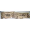 Image 2 : (2X$) CONFEDERATE 1863 $5  RICHMOND VIRGINIA  NOTES, ONE DELETED