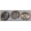 Image 1 : (3X$)U.S SILVER MORGANS & PEACE DOLLAR 1878- C.C (XF), 1883-O, 1926 UNC