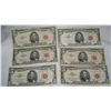 Image 2 : (6X$) $5 U.S 1963 RED SEALS
