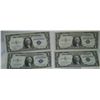 Image 1 : (4X$) $1 U.S NOTES  NEW CRISP SILVER CERTIFICATES, (2) POSSIBLE ERRORS