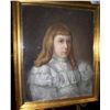 Image 2 : E.H WORTHINGTON 1896 PORTRAIT OF A YOUNG GIRL, ANTIQUE PASTEL ON CANVAS, FRAMED 26 X 22