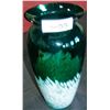 Image 1 : FROSTED GREEN ART GLASS VASE