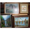 Image 1 : (4) PIECE FRAMED FINE ART LOT INCLUDING, OIL PAINTINGS & FINE ART PRINTS
