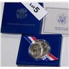 Image 1 : U.S MINT UNCIRCULATED SILVER DOLLAR 1986 LIBERTY W/ C.O.A