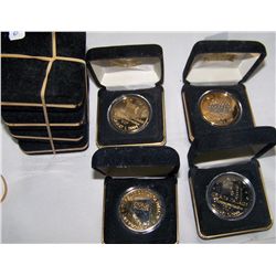 (8X$) GOLD & SILVER ENHANCHED CASINO COMEMMORATIVES W/ SERIAL #'S