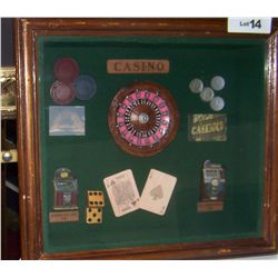CASINO SHADOW BOX VINTAGE DISPLAY