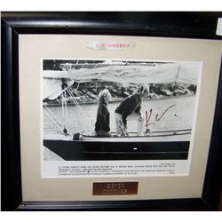 KEVIN COSTNER, HAND SIGNED "MESSAGE IN A BOTTLE" MOVIE PHOTOGRAPH, FRAMED
