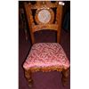 Image 1 : GORGEOUS HAND CARVED VINTAGE UPHOLSTERED ARM CHAIR