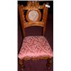 Image 2 : GORGEOUS HAND CARVED VINTAGE UPHOLSTERED ARM CHAIR