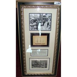 "U.S.S PENSACOLA" EXTREMELY RARE ORIGINAL ANNOITATED PHOTOGRAPH, CUSTOM FRAMED DISPLAY