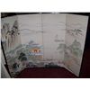 Image 1 : VINTAGE CHINESE FOUR PANEL HAND PAINTED SCREEN