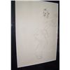 Image 1 : CHICK BRAGG ORIGINAL PENCIL DRAWING, "TENNIS, BACKHAND FORM" 10T X14 W FRAMED 24 X 20 W/ COA