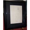 Image 2 : CHICK BRAGG ORIGINAL PENCIL DRAWING, "TENNIS, BACKHAND FORM" 10T X14 W FRAMED 24 X 20 W/ COA