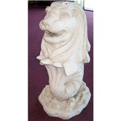 LION FOUNTAIN 40"T X 30D , COMPOSITE STONE RESIN, INDOOR/ OUTDOOR, EXCELLENT CONDITION