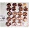 Image 1 : 20 "PROOF" .999 PURE 1 OUNCE COPPER STRIKES