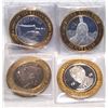 Image 2 : (4X$) .999 SILVER CASINO STRIKES INCLUDING RARE "SITTING BULL" STRIKE
