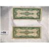 Image 2 : (2X$) U.S LARGE CURRENCY SILVER CERTIFICATES SERIES 1923, BLUE SEAL