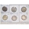 Image 2 : (6X$) .835 % PURE SILVER SWISS FRANCS XF+- BU  CONDITION