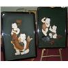 Image 1 : PAIR OF VINTAGE/ ANTIQUE CHINESE REVERSE GLASS CUSTOM FRAMED PAINTINGS, VERY RARE