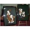 Image 2 : PAIR OF VINTAGE/ ANTIQUE CHINESE REVERSE GLASS CUSTOM FRAMED PAINTINGS, VERY RARE