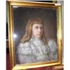 Image 1 : E.H WORTHINGTON 1896 PORTRAIT OF A YOUNG GIRL, ANTIQUE PASTEL ON CANVAS, FRAMED 26 X 22