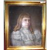 Image 2 : E.H WORTHINGTON 1896 PORTRAIT OF A YOUNG GIRL, ANTIQUE PASTEL ON CANVAS, FRAMED 26 X 22