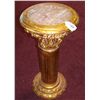 Image 1 : MARBLE TOP GILT PEDESTAL