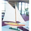 Image 1 : HAND CRAFTED WOOD MODEL SAIL BOAT, 36T X 38 L